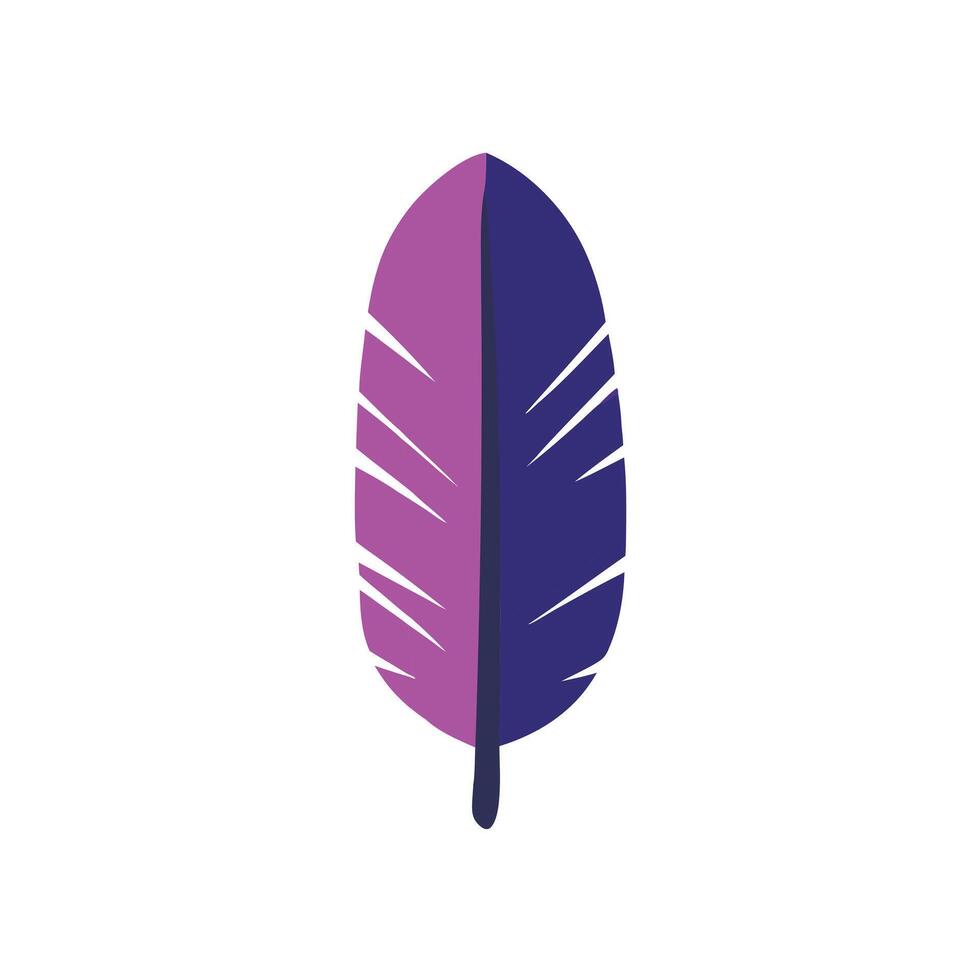 Purple and Blue Feather Design Abstract Graphic vector