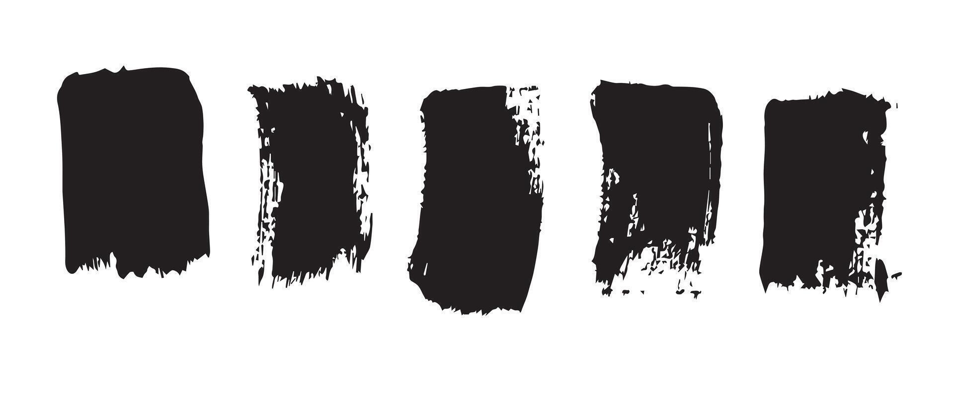 Grunge Black Brush Strokes for Posters and Prints vector