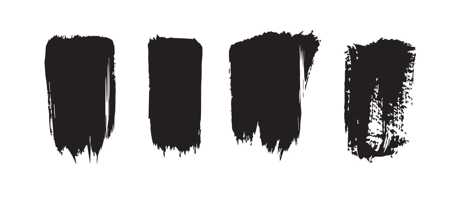 Urban-Inspired Black Brush Strokes for Graphics vector