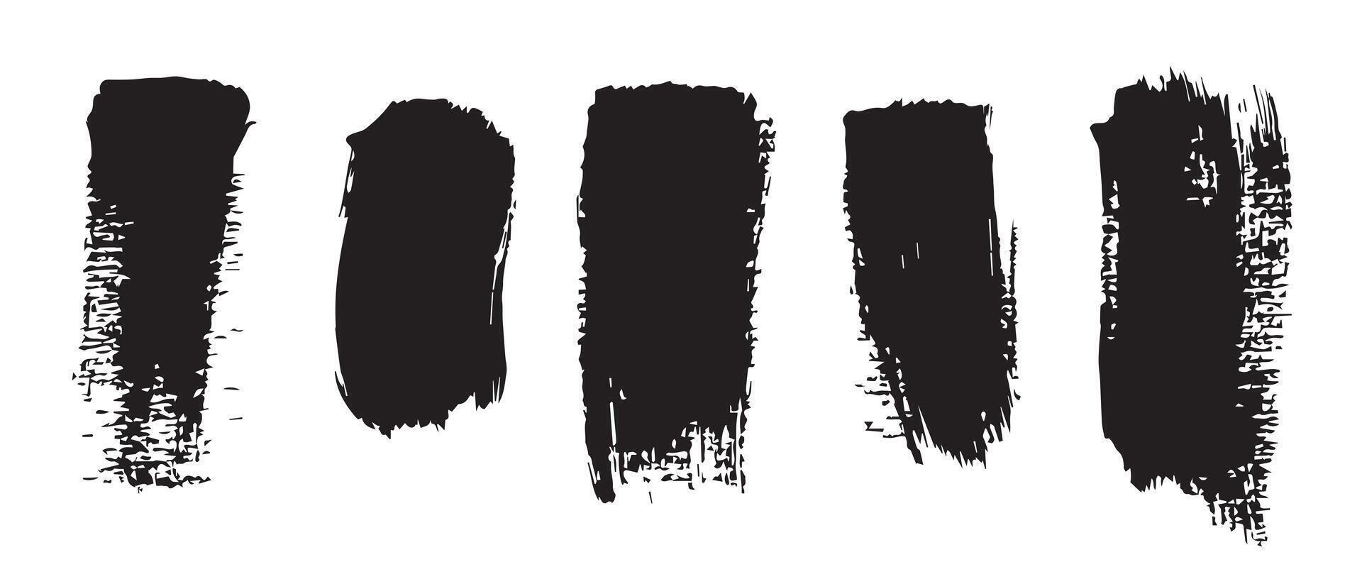 Sharp Contrast Black Brush Strokes for Posters vector