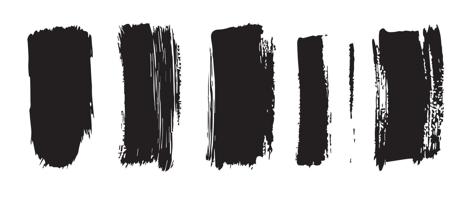Distinctive Black Brush Strokes for Layouts vector