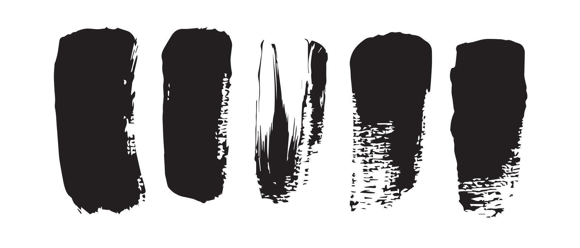 Dry Stroke Black Brush Textures for Depth vector