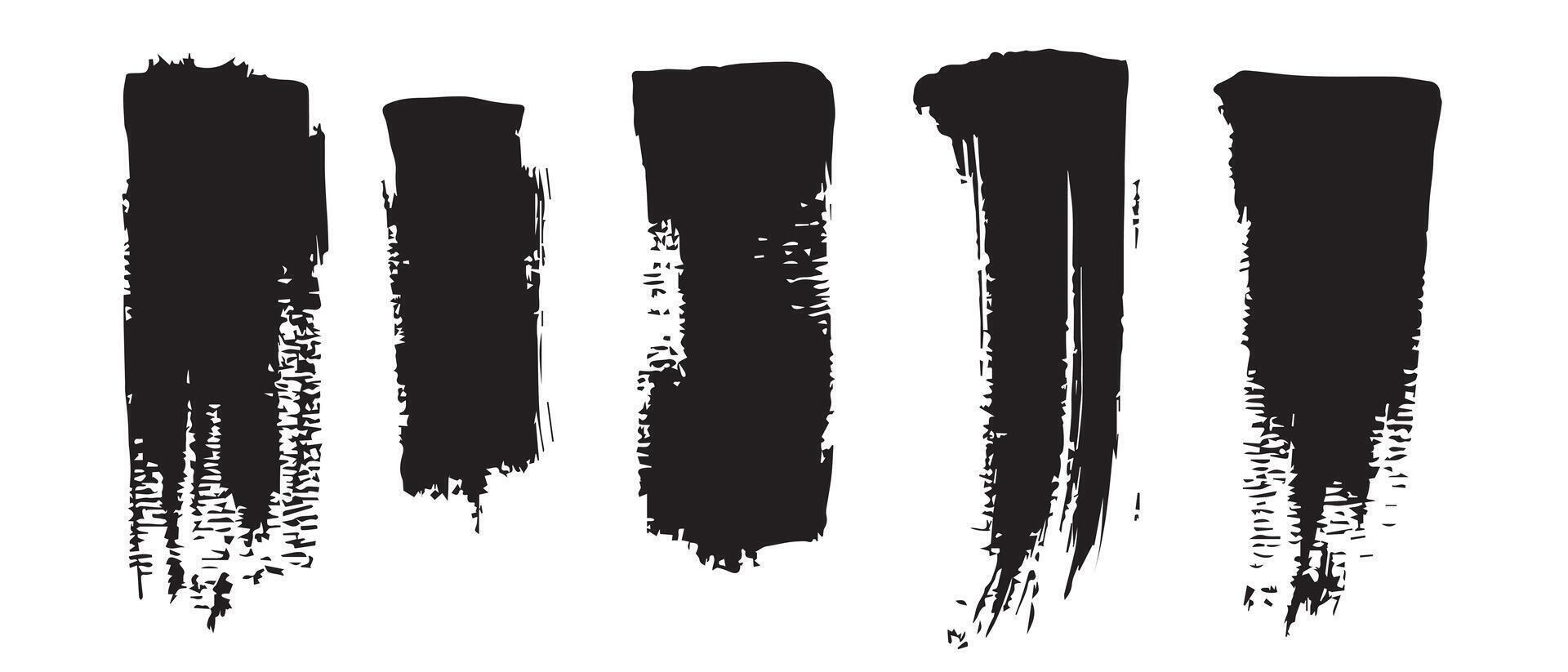 Subtle Black Brush Strokes for Minimal Looks vector