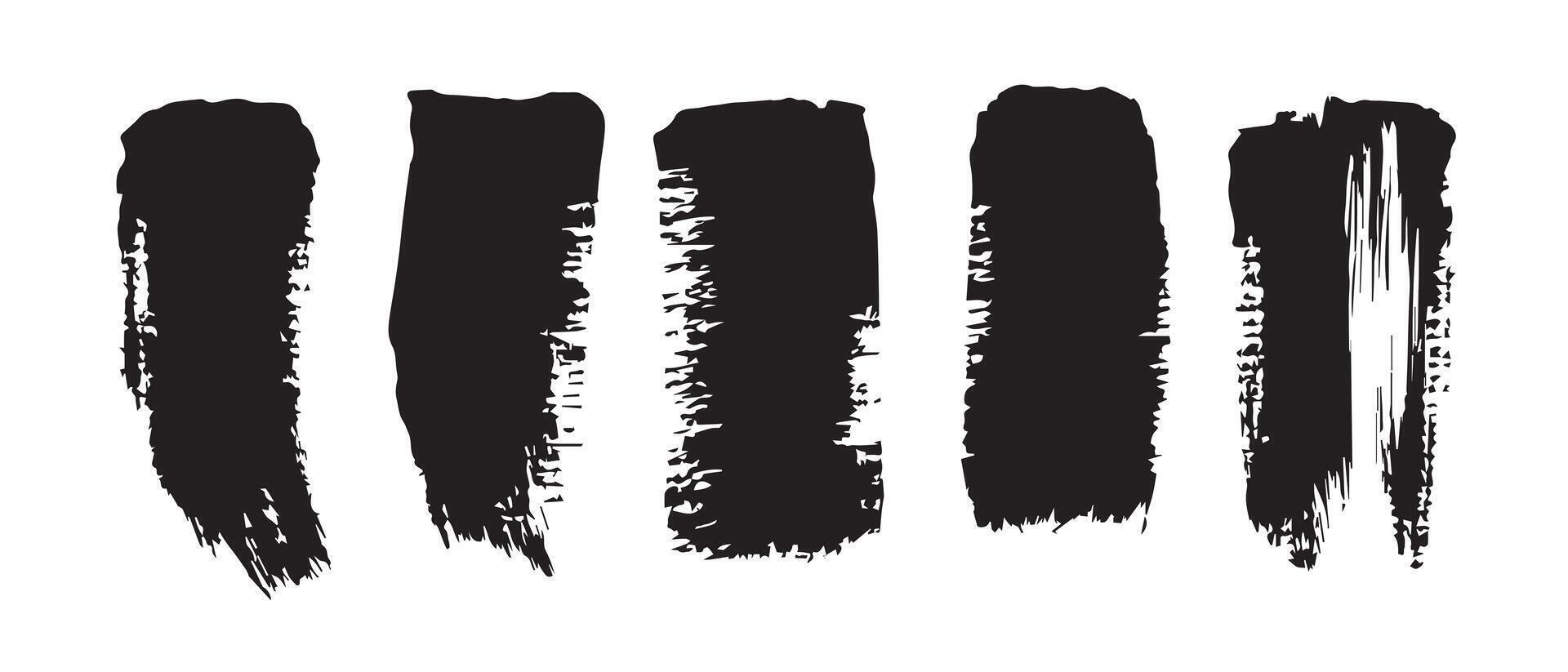 Flowing Black Brush Strokes for Abstract Forms vector