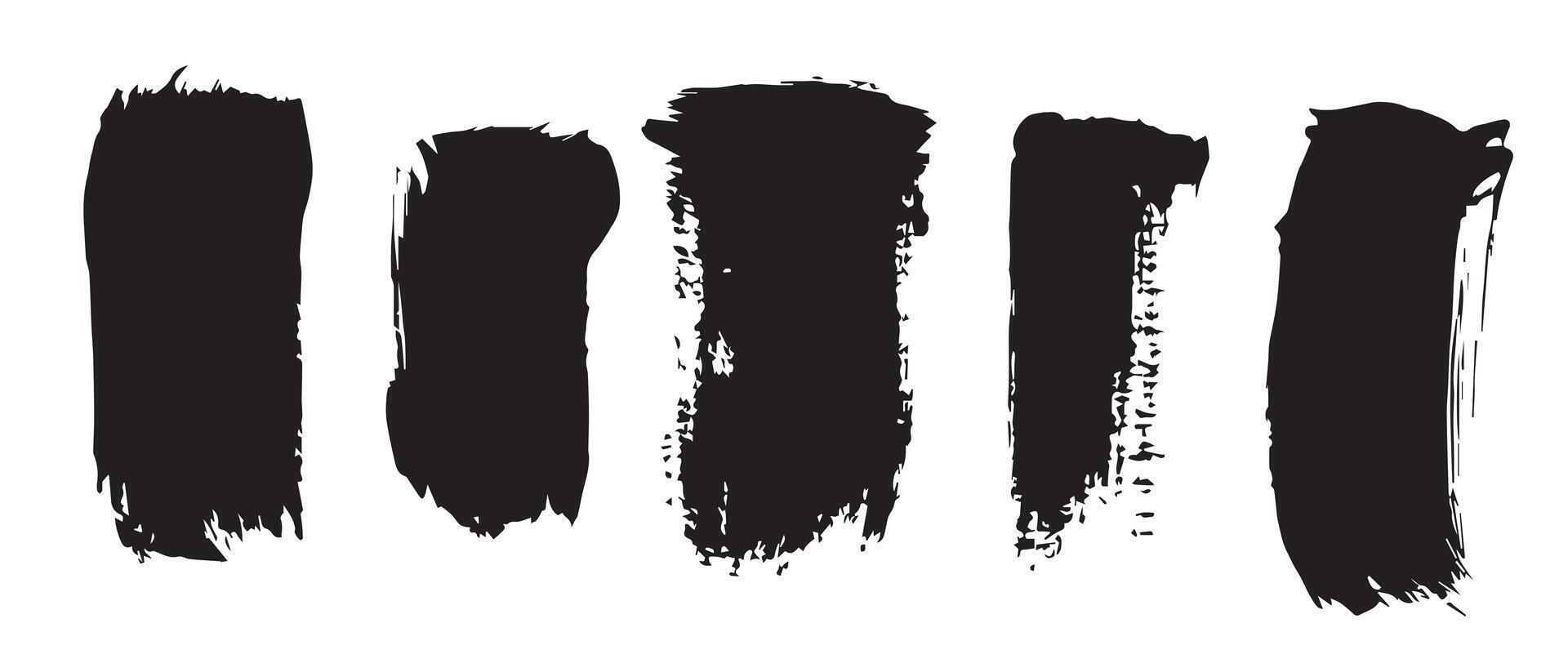 Blotchy Black Brush Strokes for Gritty Art vector