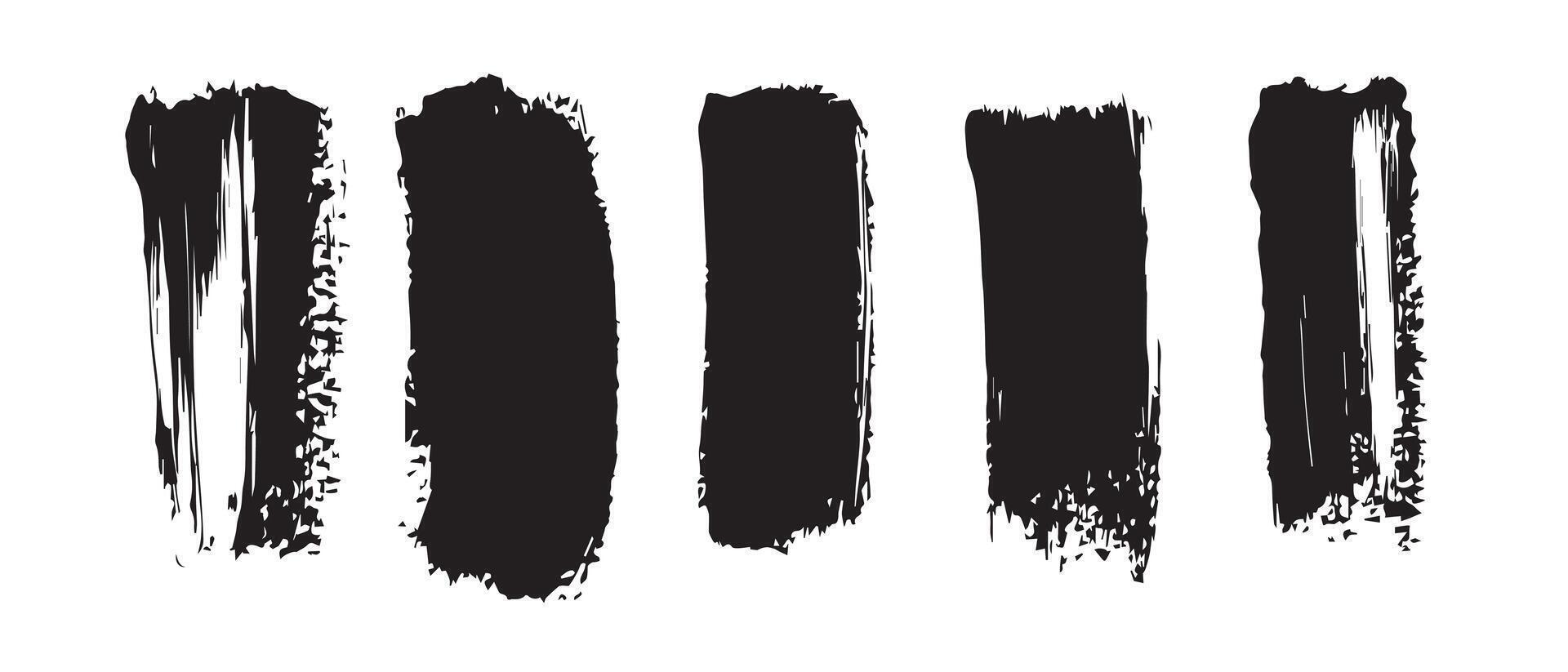 Artistic Swash Black Brush Strokes for Bold Work vector