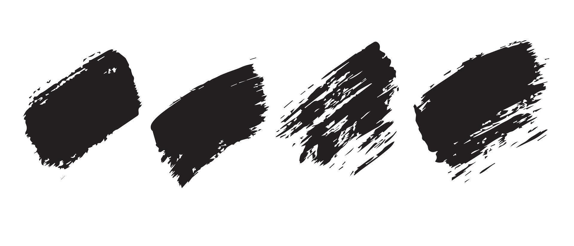 Stippled Black Brush Strokes for Textured Art vector