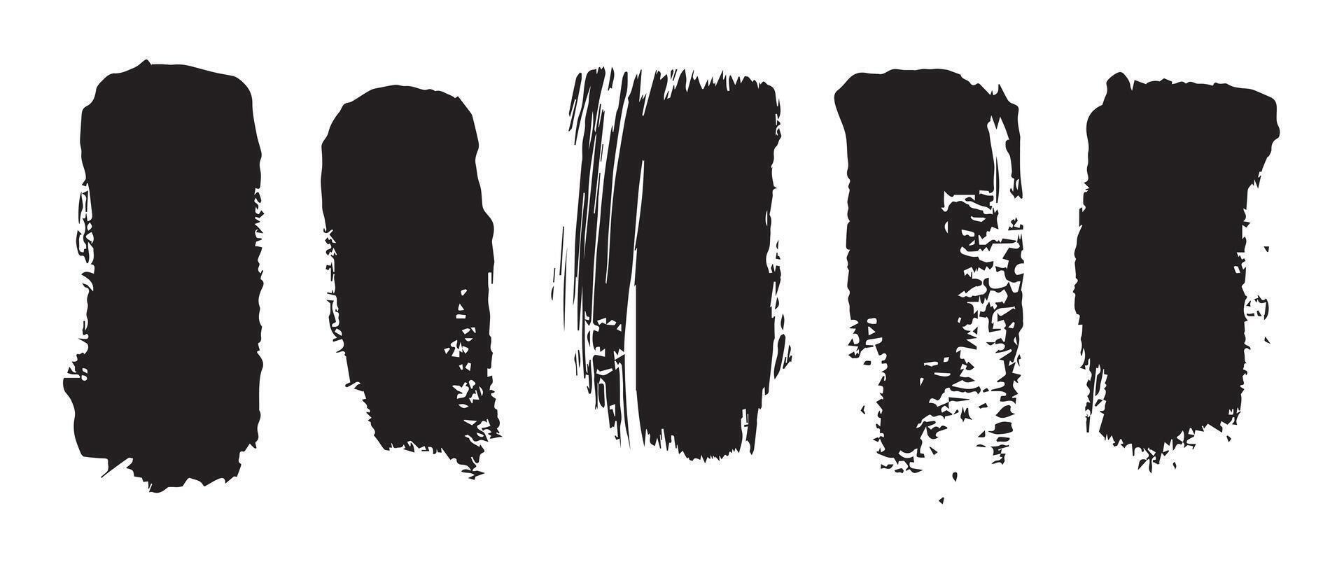 Intense Black Brush Strokes for Visual Depth vector