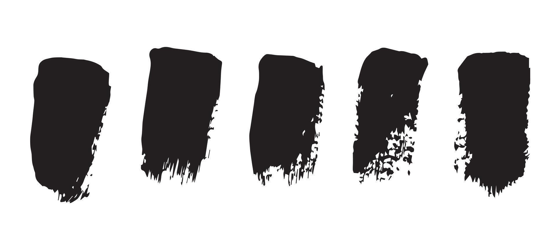 Light Grain Black Brush Strokes for Print vector