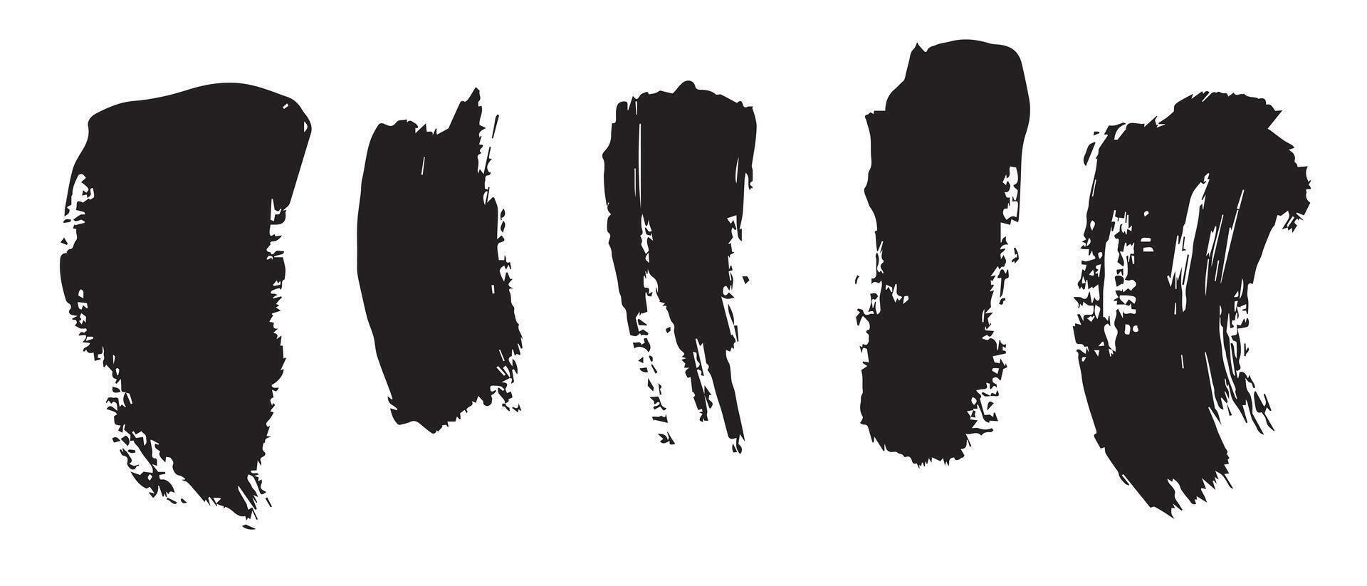 Pop Art Style Black Brush Strokes for Design vector