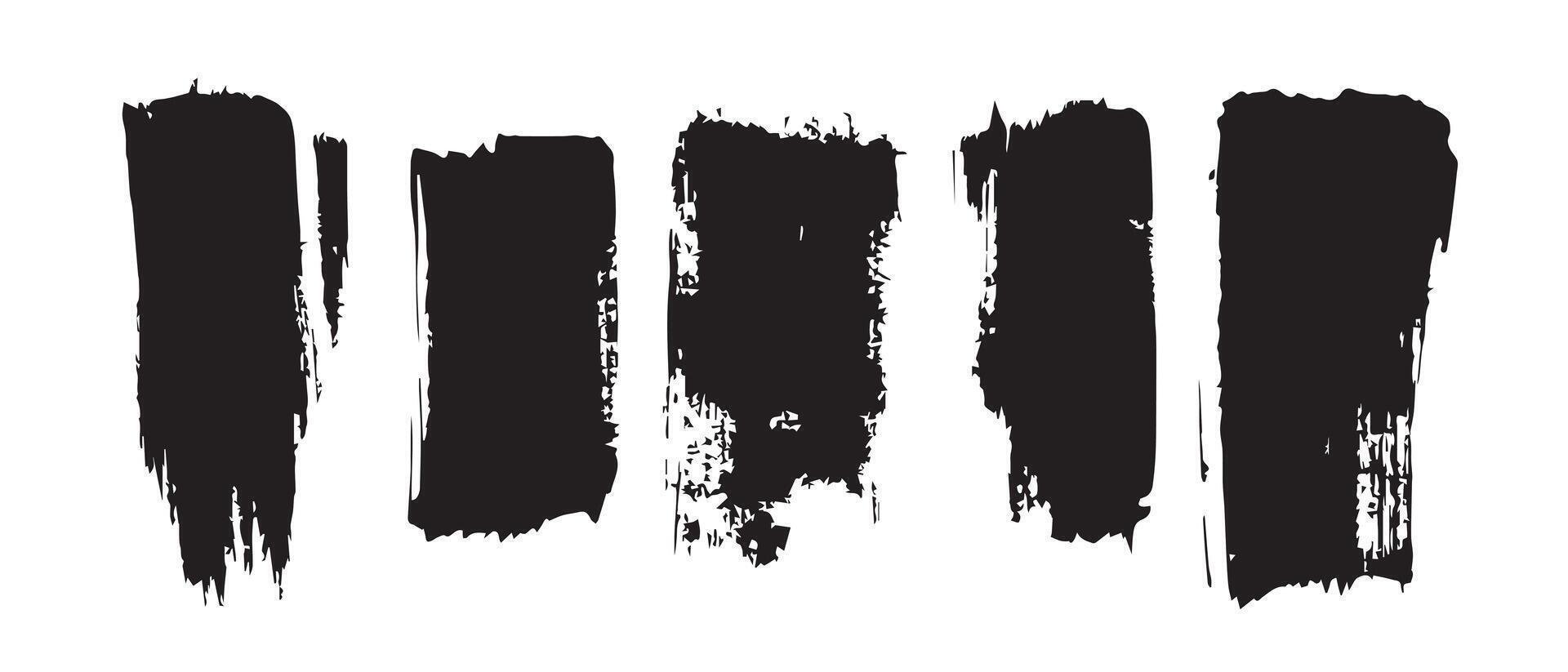 Expressionist Black Brush Strokes for Posters vector