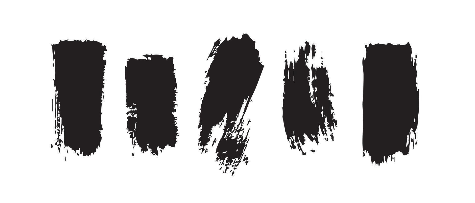 Aggressive Black Brush Strokes for Urban Art vector