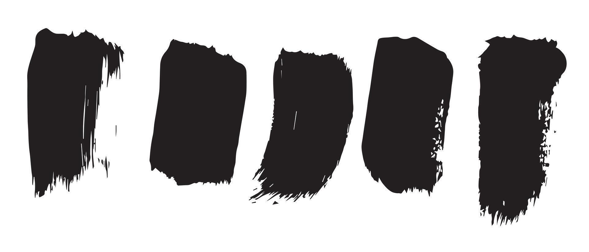 Heavy Texture Black Brush Strokes for Posters vector