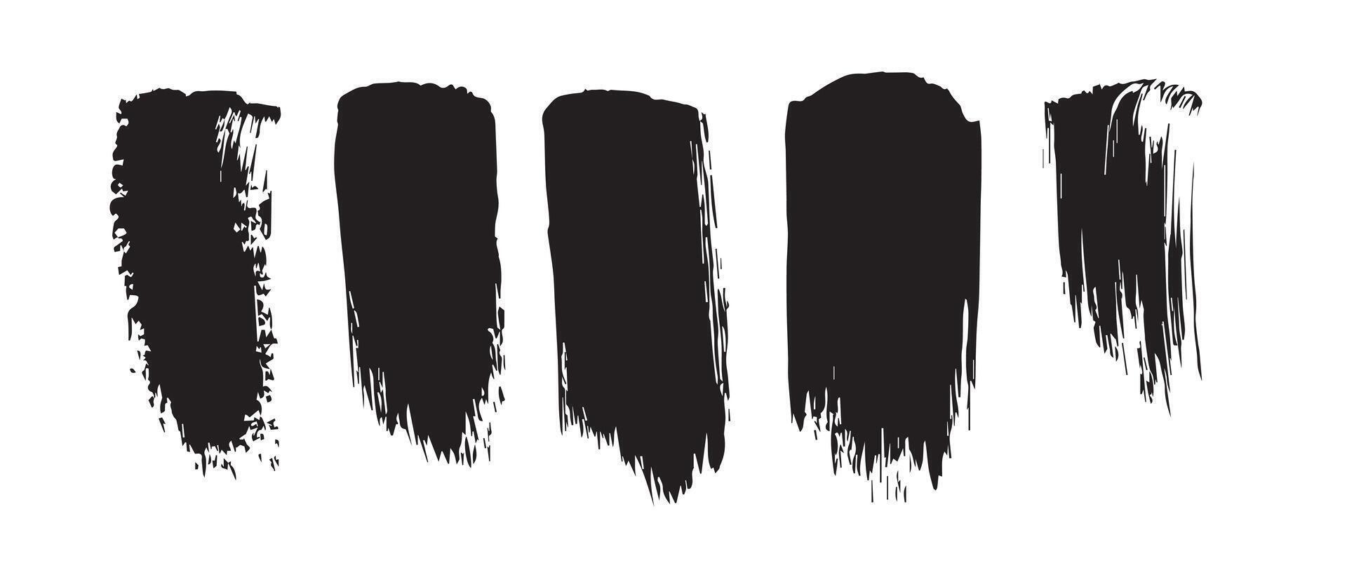 Minimalist Black Brush Strokes for Clean Layouts vector