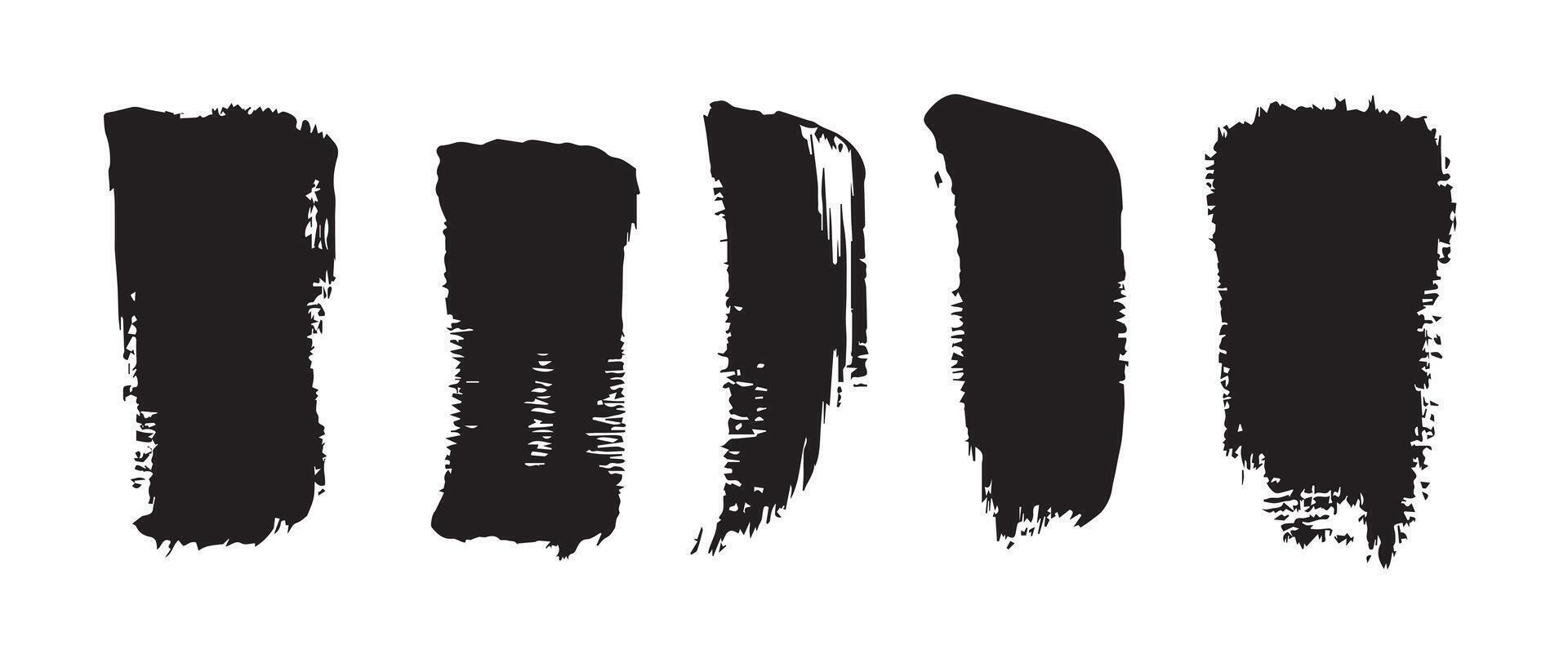 Hazy Black Brush Strokes for Artistic Design vector