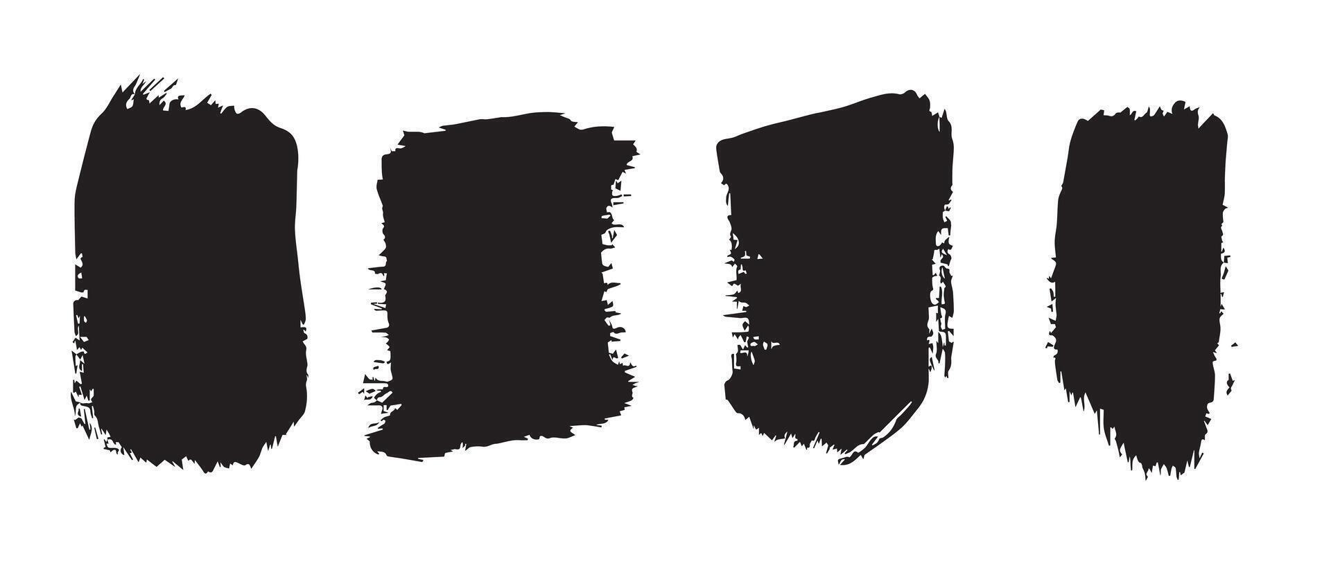Vivid Black Brush Strokes for Visual Harmony vector