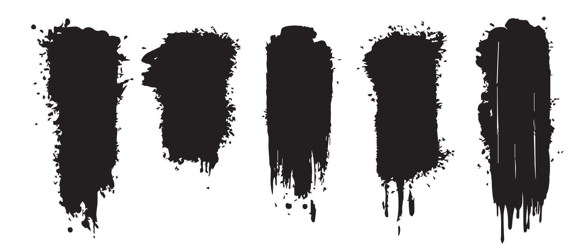 Artistic Black Ink Splatter Backgrounds for Bold Projects vector