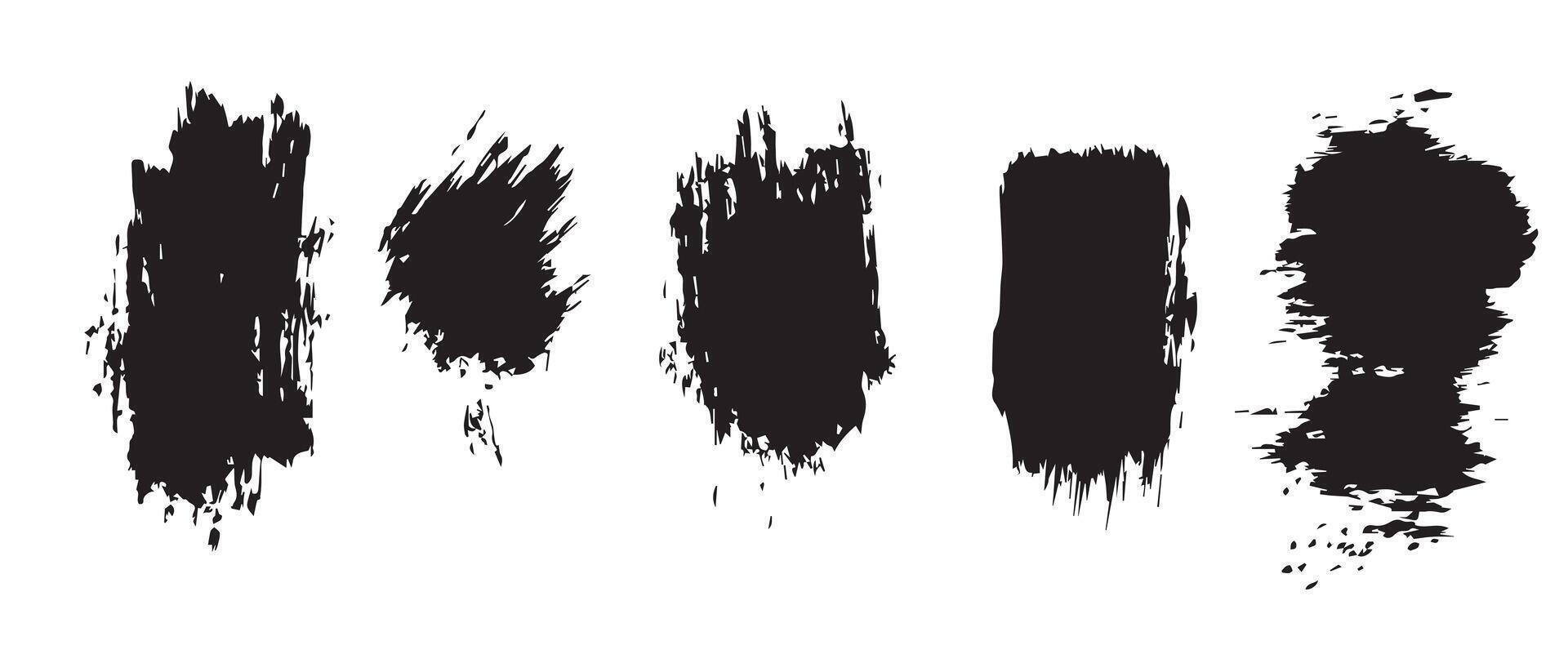 Messy Black Ink Splatter Backgrounds for Art Projects vector