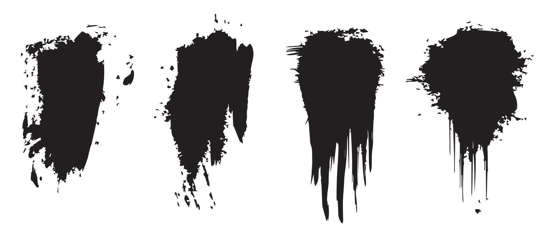 Creative Black Ink Splatters for Graphic Backgrounds vector