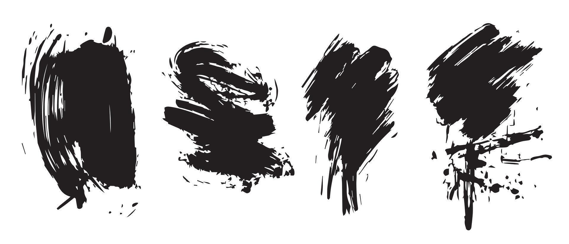 Black Ink Splatter Texture Pack for Creatives vector