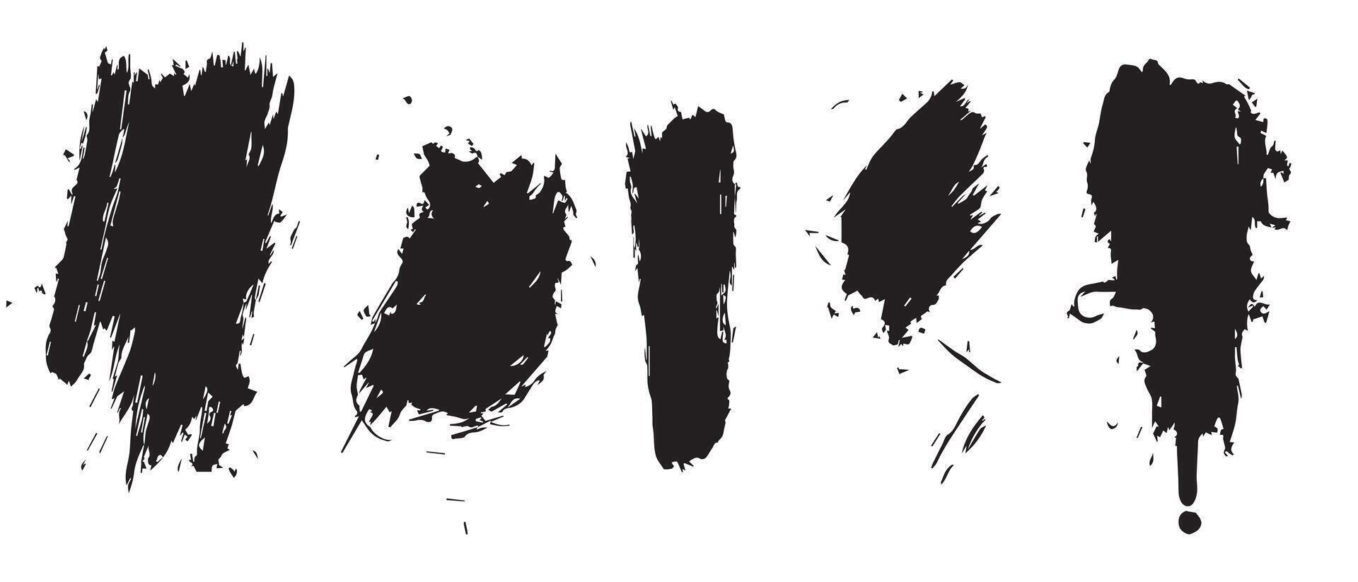 High-Definition Black Ink Splatter Textures for Prints vector