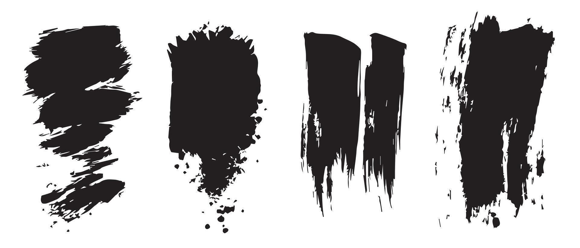 Handcrafted Black Ink Splatter Backgrounds for Posters vector