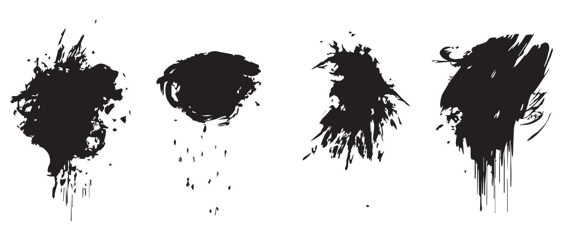 Bold Black Ink Splatter Backgrounds for Branding vector