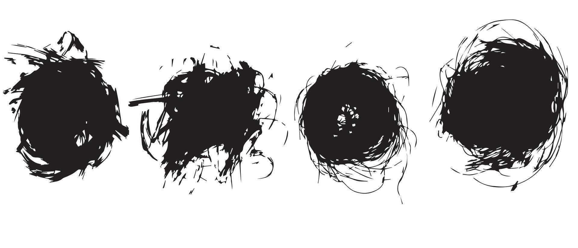 High-Quality Black Ink Splatters for Background Fills vector