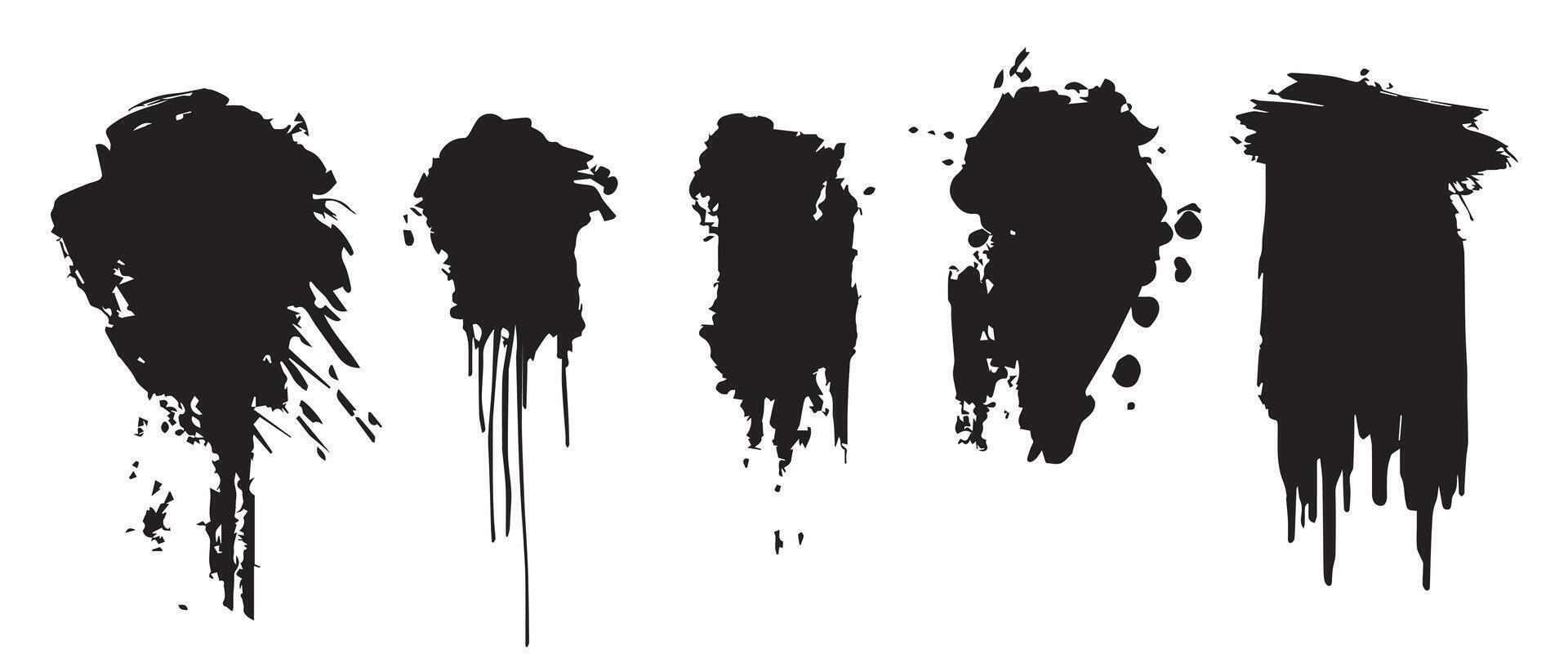High-Resolution Ink Blot Backgrounds for Design vector