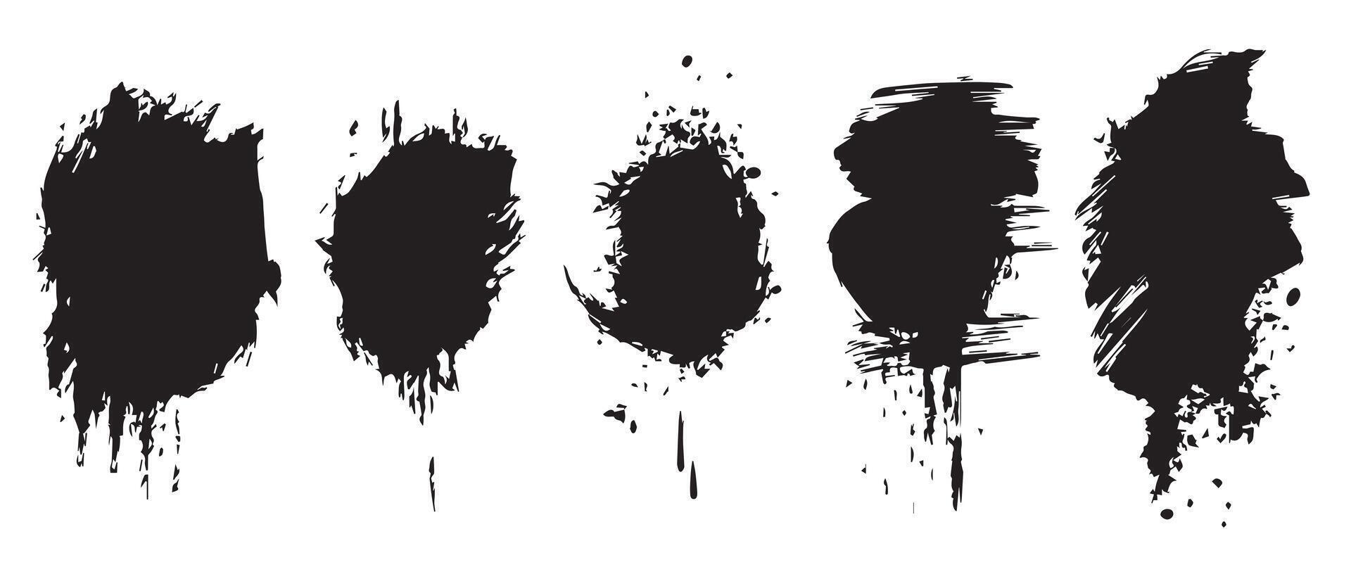 Intense Ink Splatter Backgrounds in Black for Contrast vector