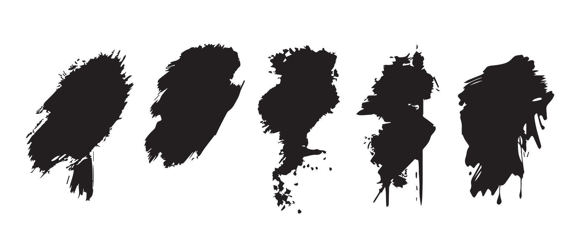 Splashed Black Ink Backgrounds for Web Design vector