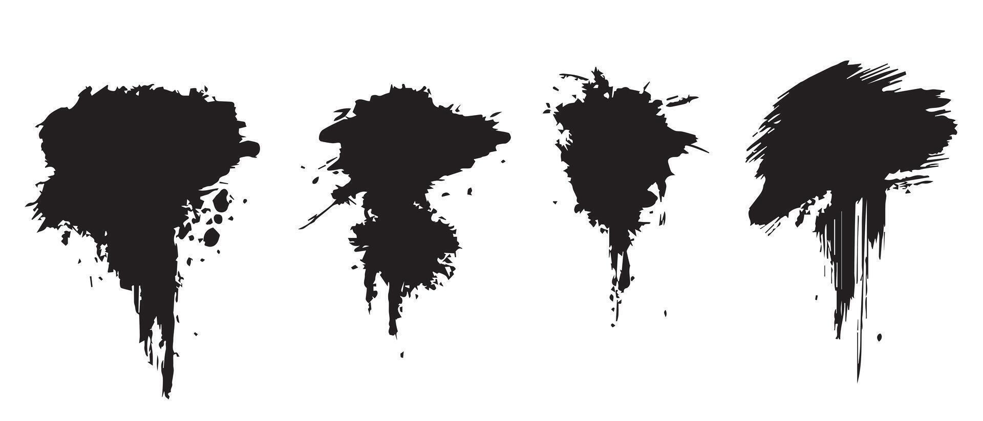 Splattered Ink Textures for Dramatic Backgrounds vector