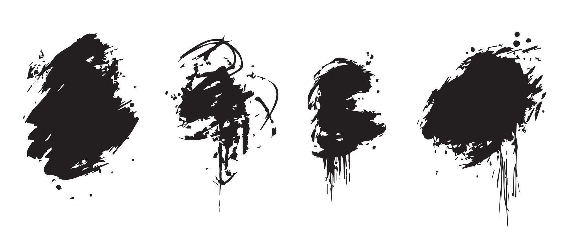 Layered Ink Splatter Textures for Visual Depth vector