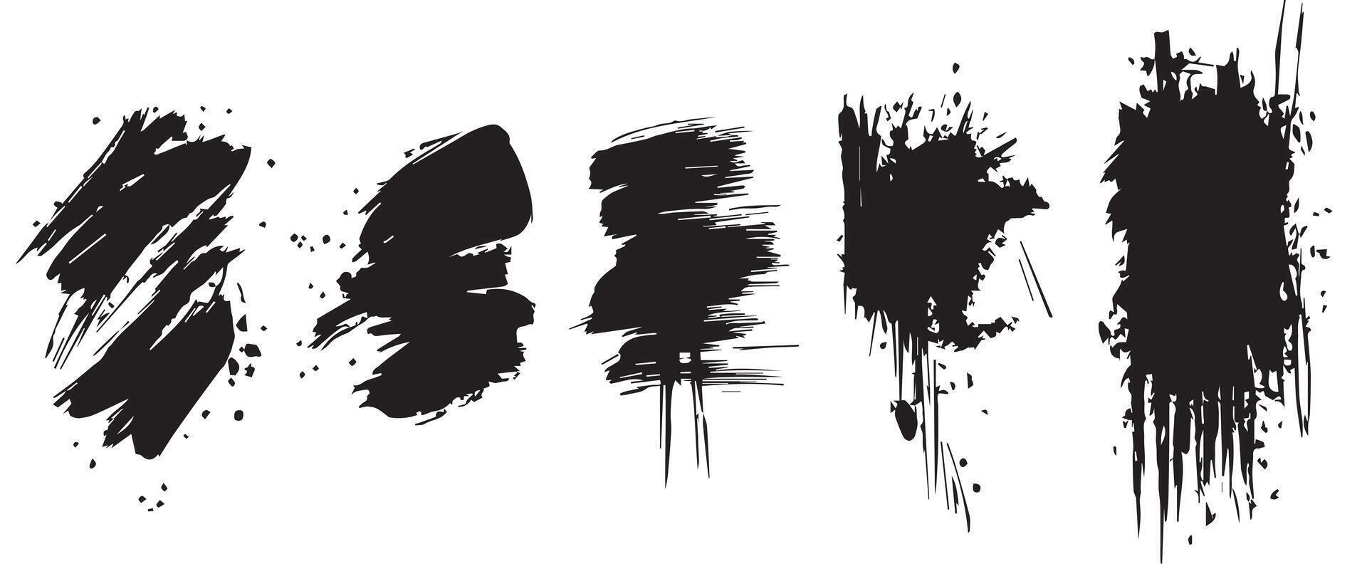 High-Contrast Ink Splatter Backgrounds for Posters vector