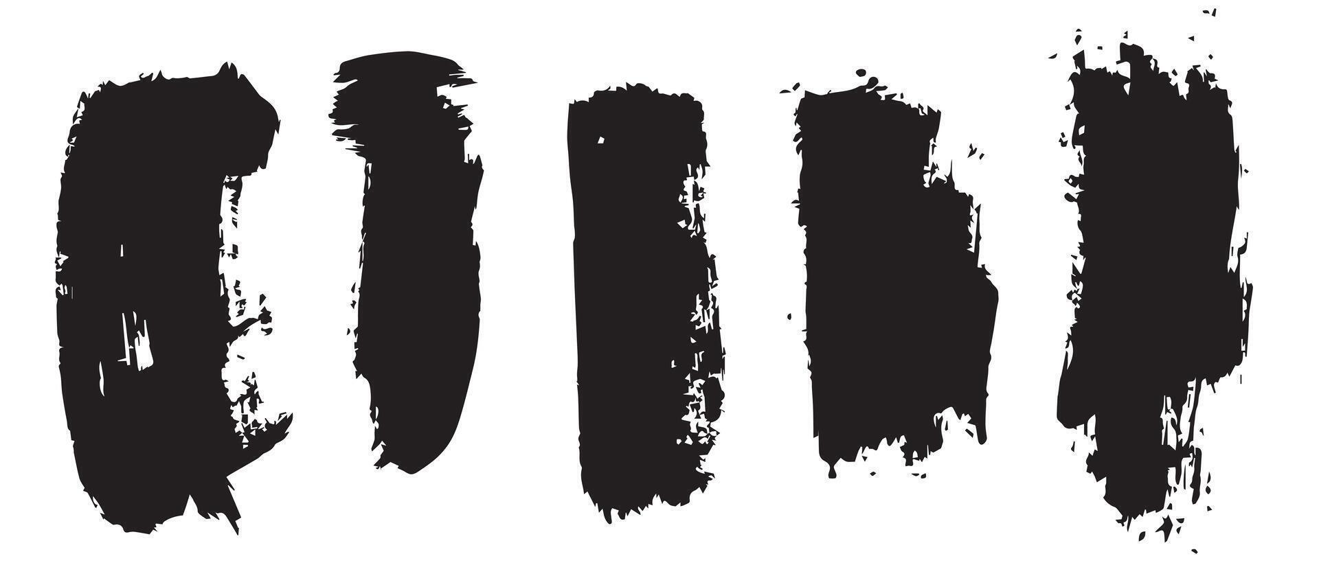 Messy Ink Splatters in Black for Layout Ideas vector