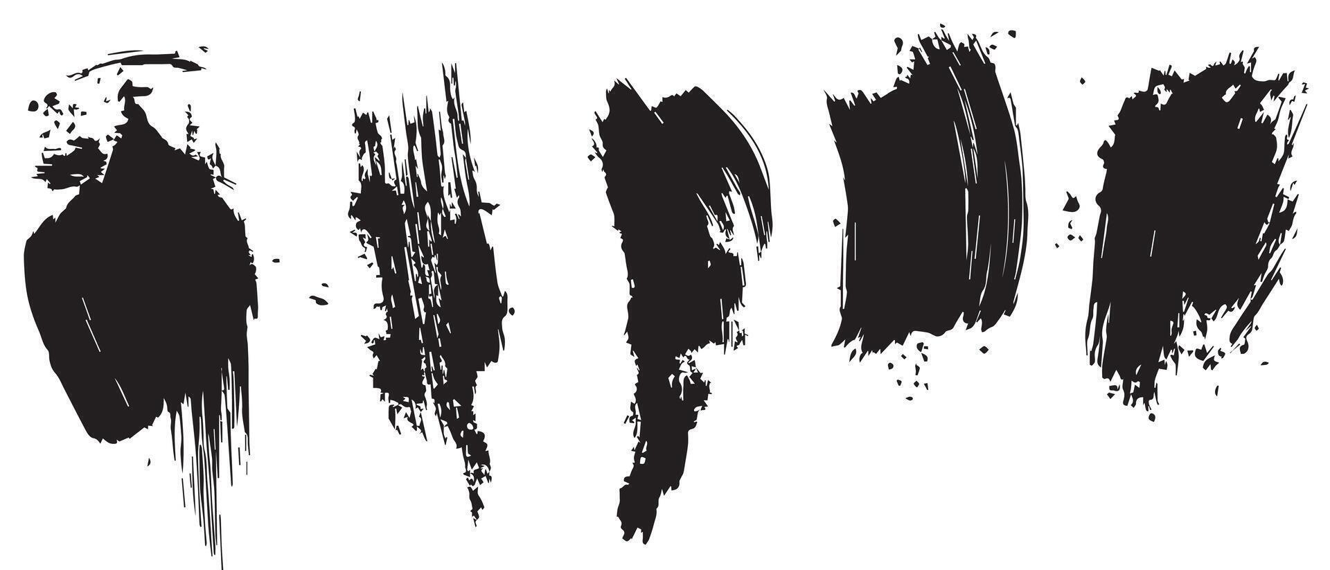 Black Ink Blots and Splatters for Graphic Design vector