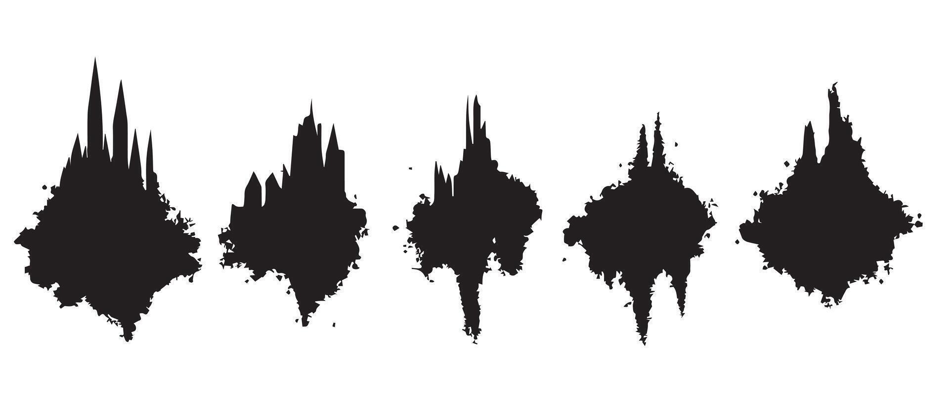 Ink Burst Textures in Black for Background Use vector