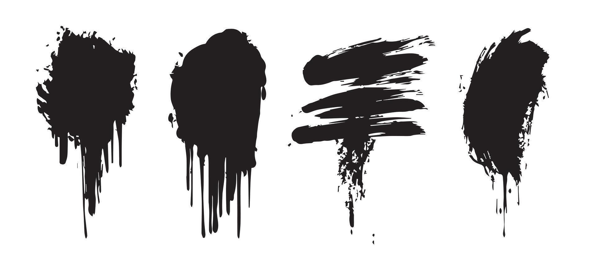 Unique Black Ink Splatter Backgrounds for Design vector