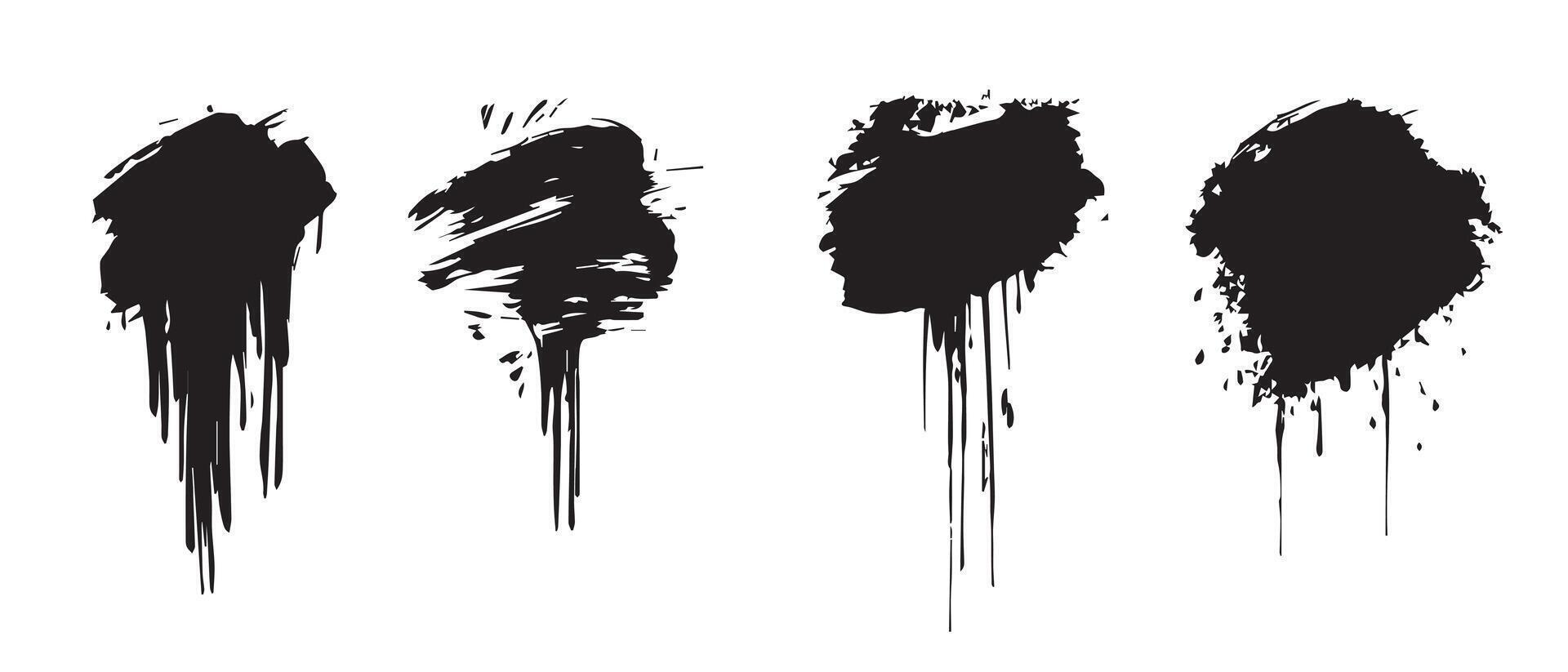 Atmospheric Black Ink Splatters for Web Projects vector