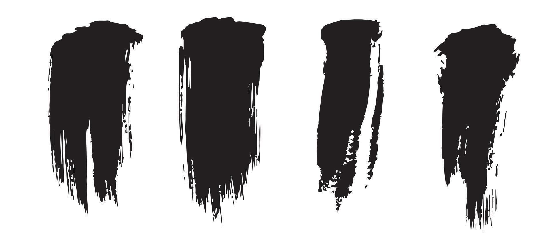 Irregular Edge Black Brush Strokes for Posters vector