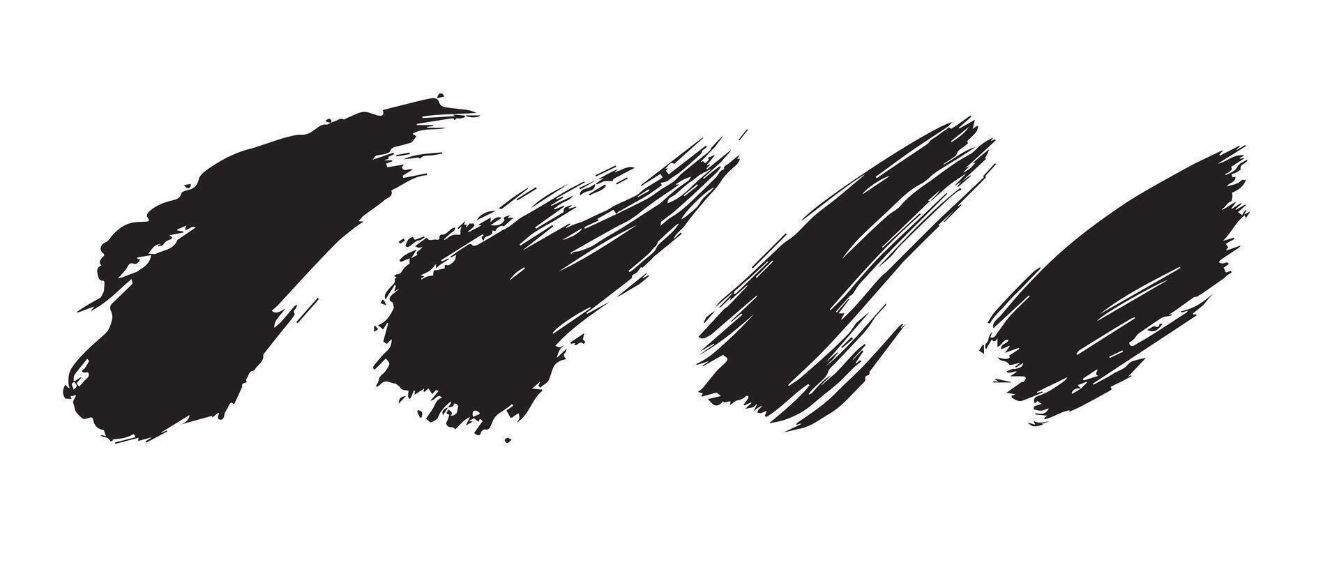Artistic Flow Black Brush Strokes for Creativity vector