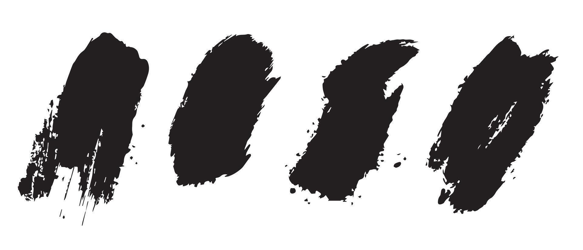 Directional Black Brush Strokes for Layout Ideas vector