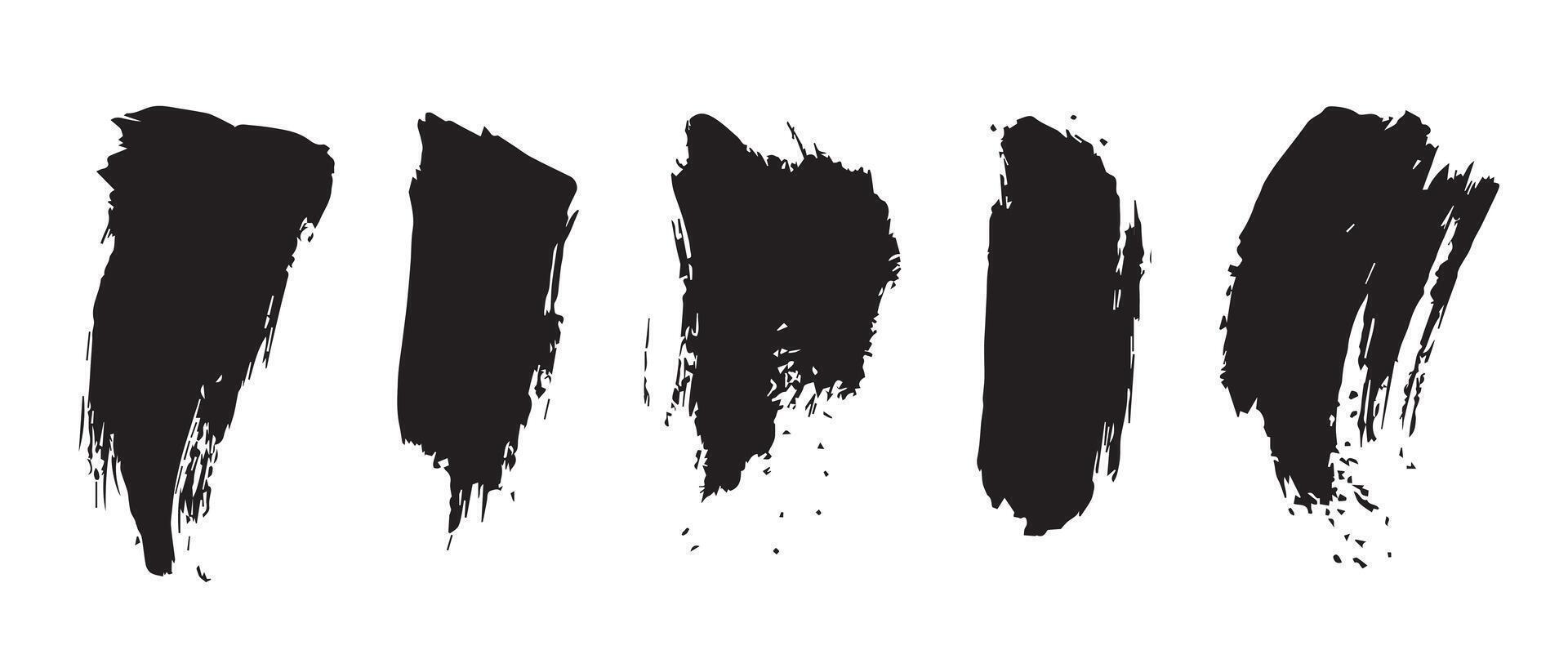 Oversized Black Brush Strokes for Artwork vector