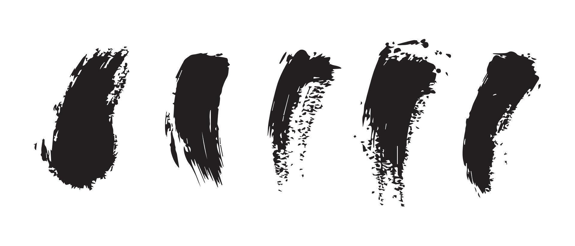Chaotic Black Brush Strokes for Wild Design vector