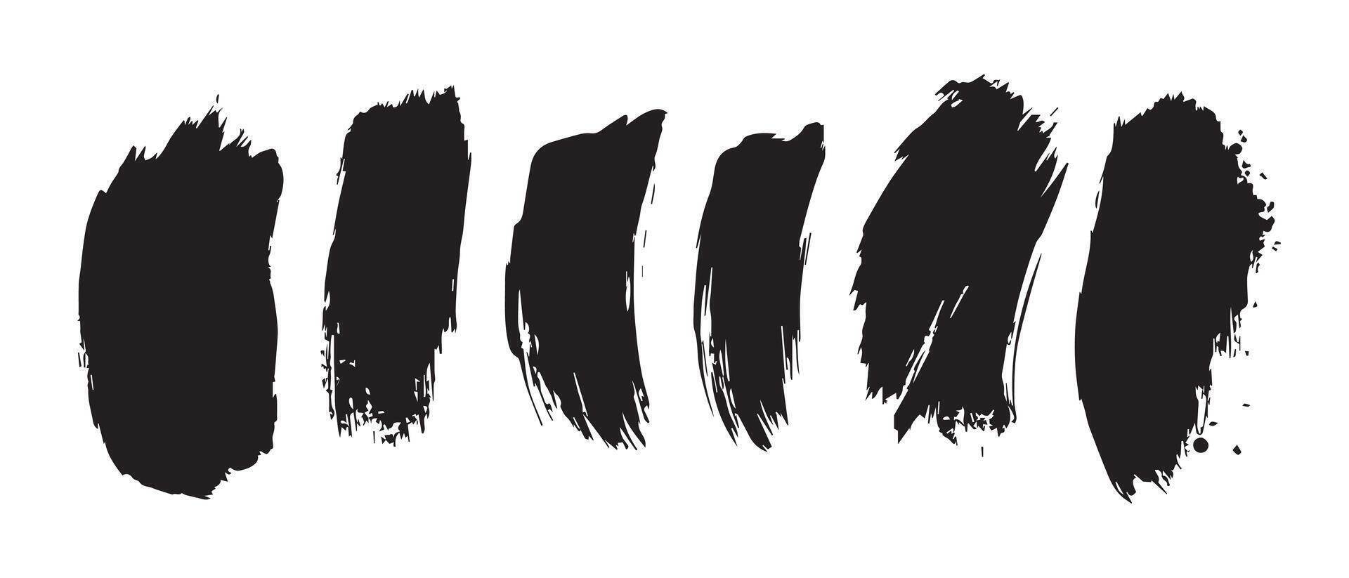 Broken Paint Black Brush Strokes for Distressed Look vector