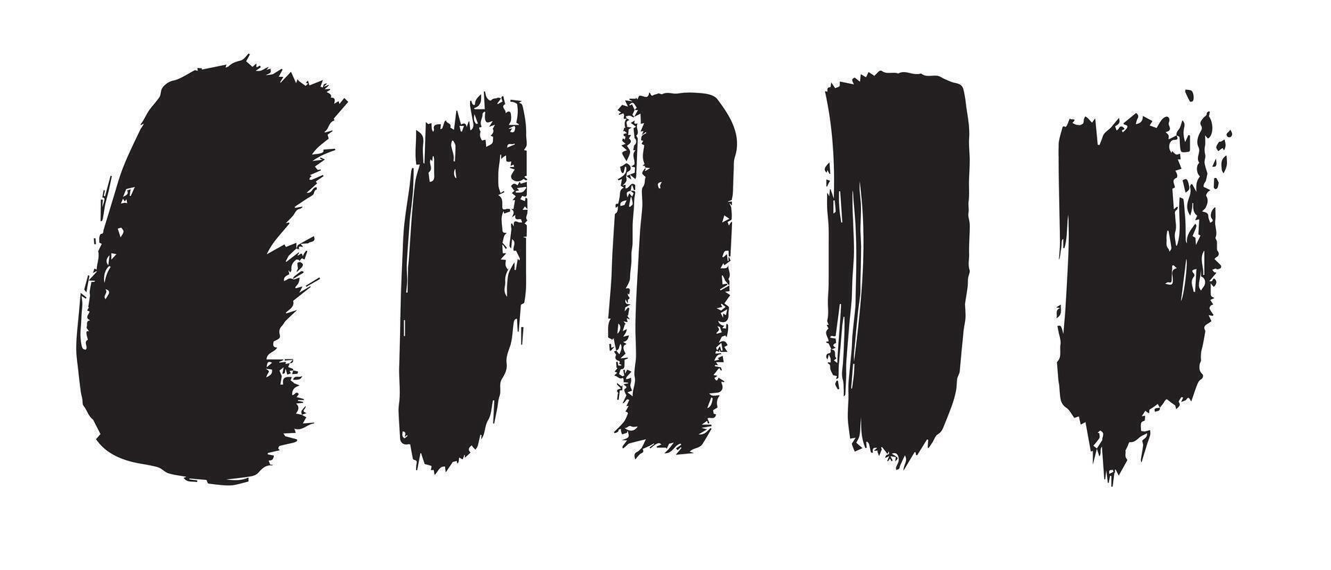 Grain-Heavy Black Brush Strokes for Texture Sets vector