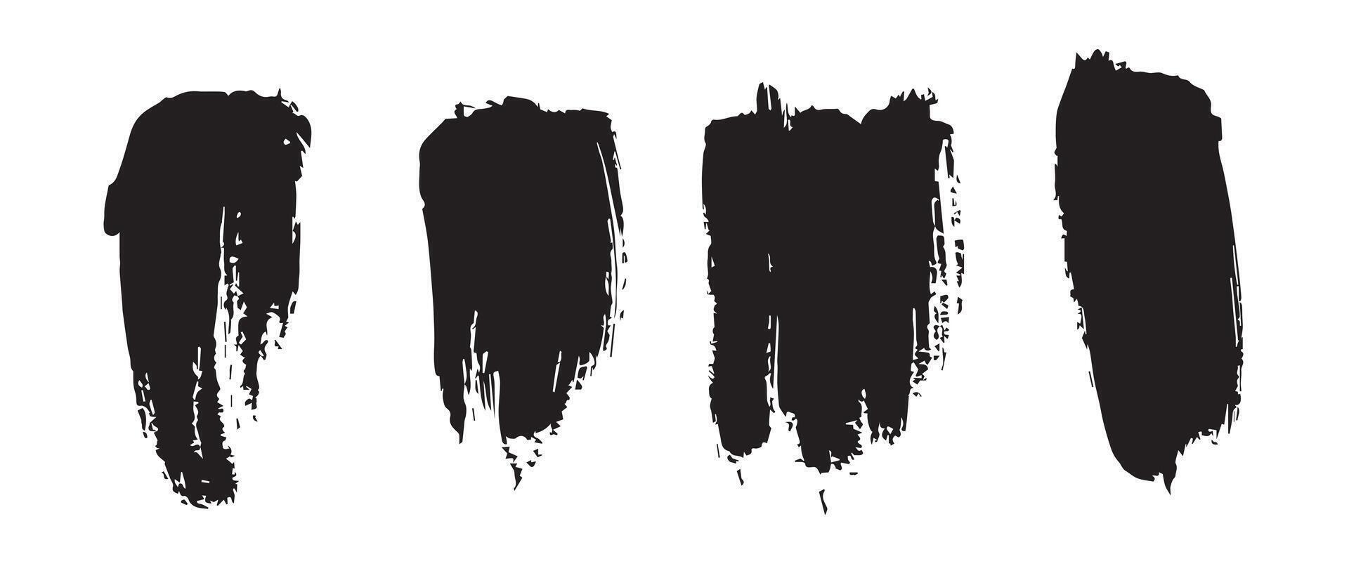 Grayscale Black Brush Strokes for Concept Art vector