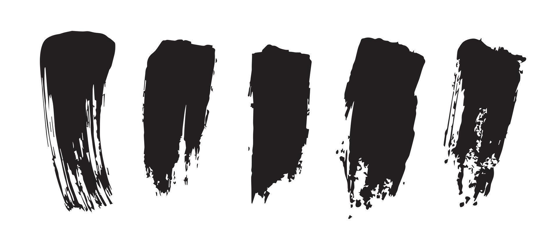 Minimal Texture Black Brush Strokes for Layout Work vector