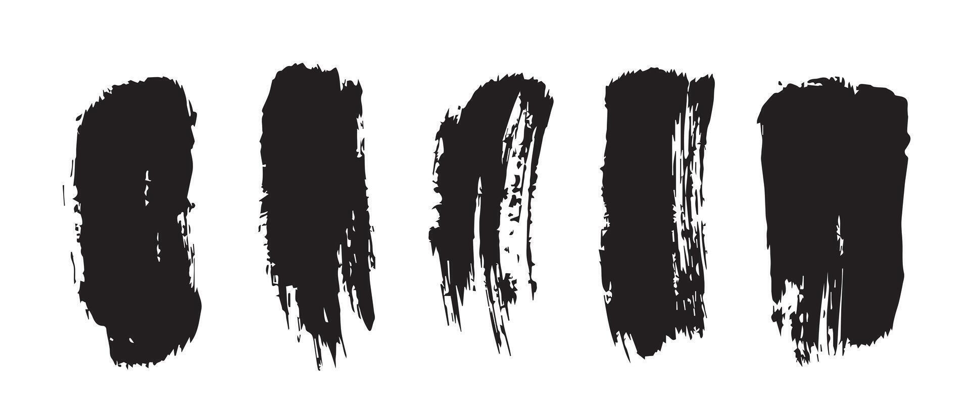 Artistic Rough Black Brush Strokes for Style Sheets vector