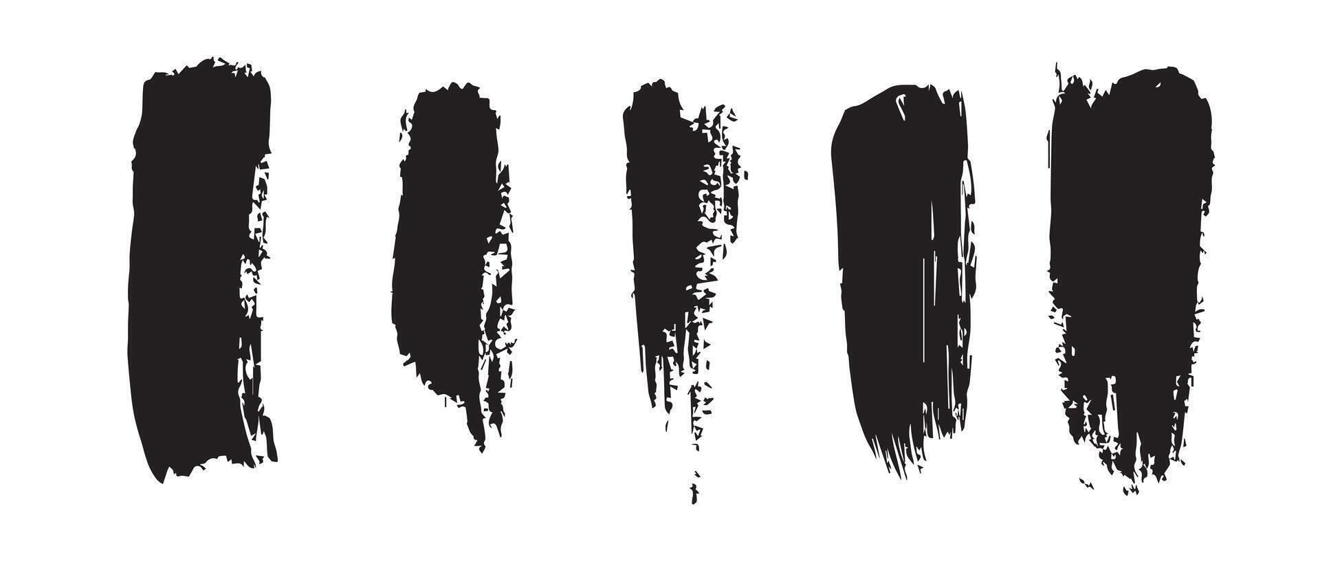 Static-Like Black Brush Strokes for Modern Graphics vector